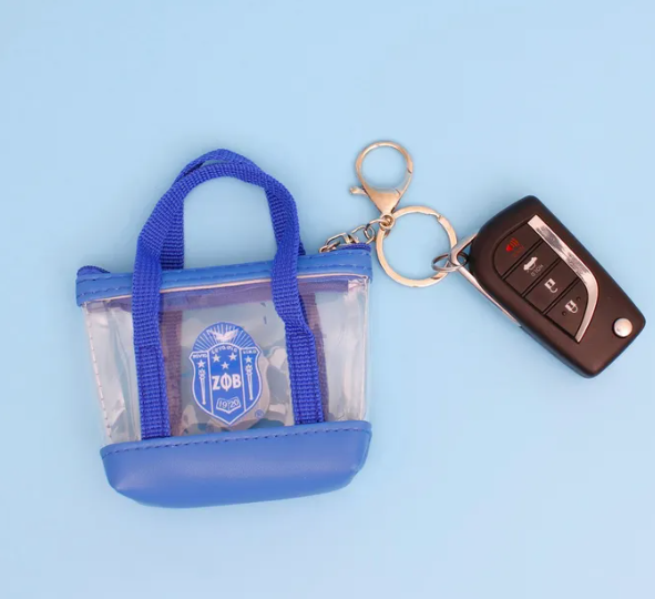 Zeta Shield Mini Tote Zipper Pouch Keychain Clip