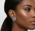 ΖΦΒ Heart Stud Earrings