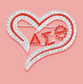 ΔΣΘ Heart Brooch