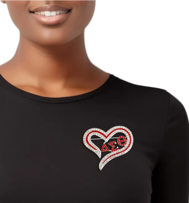 ΔΣΘ Heart Brooch