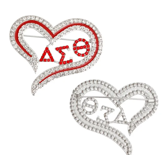 ΔΣΘ Heart Brooch