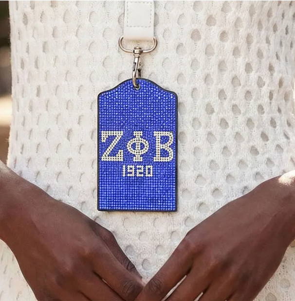 ΖΦΒ Bling Badge Holder