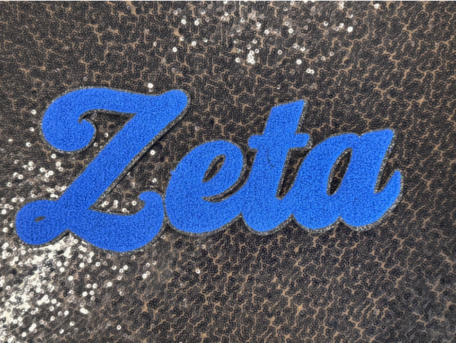 Zeta Chenille Iron-on Patch