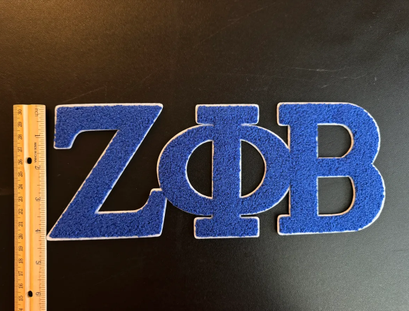 ΖΦΒ Chenille Iron-On Patch