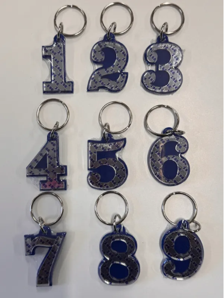 ΖΦΒ Mirrored Acrylic Keychain