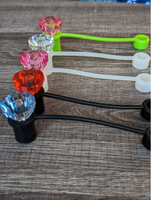 10mm Gem Straw Toppers