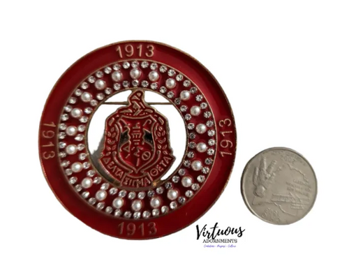 1913 Gold Circular Shield Lapel Pin