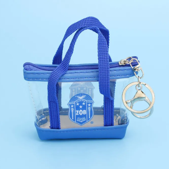 Zeta Shield Mini Tote Zipper Pouch Keychain Clip